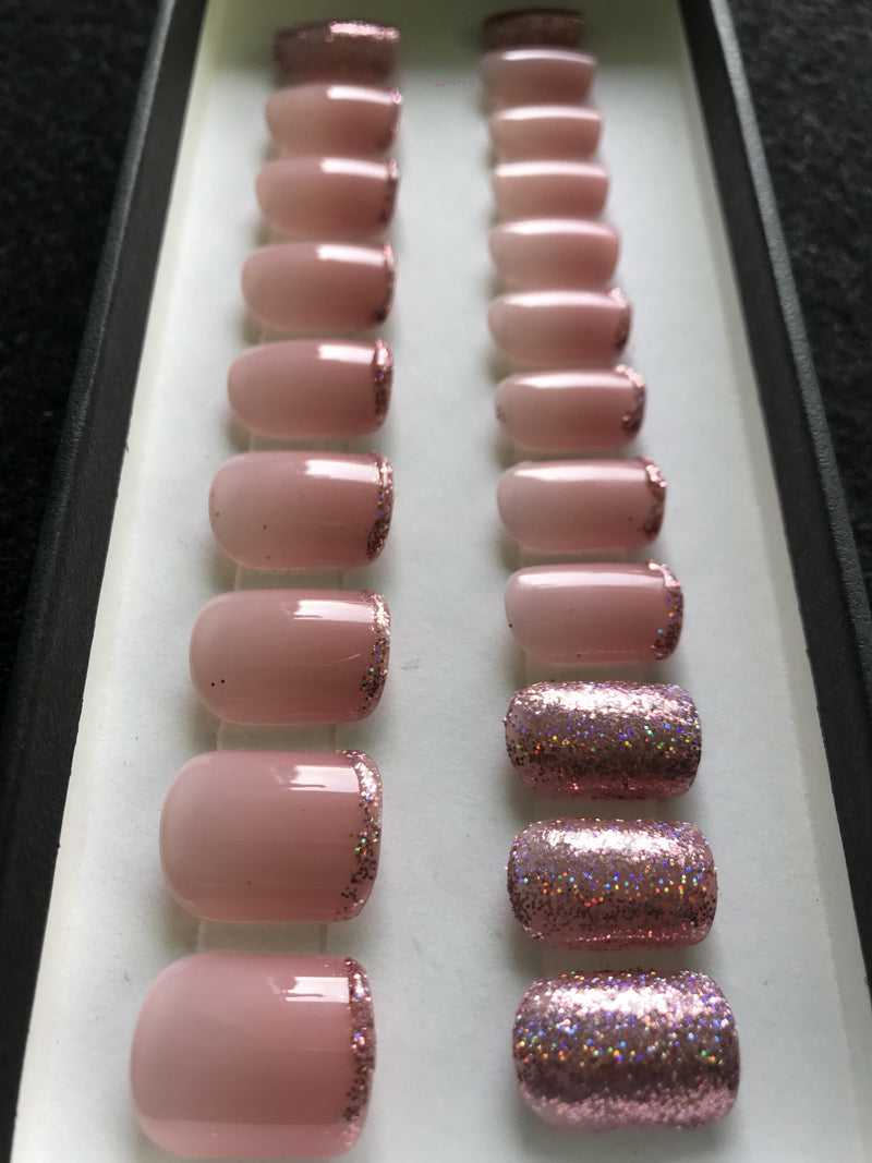 Glitter Pink - Glossy Carré